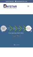 How daystarinc.com looks like on a mobile device such as an iPhone.