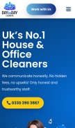 How daytodaycleaners.co.uk looks like on a mobile device such as an iPhone.
