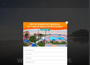 How daytonabeach.com looks like on a tablet such as an iPad.