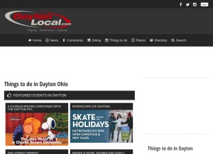 How daytonlocal.com looks like on a tablet such as an iPad.