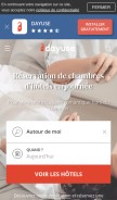 How dayuse.com looks like on a mobile device such as an iPhone.