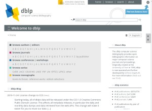 How dblp.org looks like on a tablet such as an iPad.