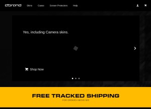 How dbrand.com looks like on a tablet such as an iPad.