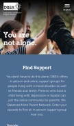 How dbsalliance.org looks like on a mobile device such as an iPhone.