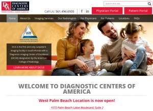 How dcamedical.com looks like on a tablet such as an iPad.