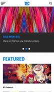 How dccomics.com looks like on a mobile device such as an iPhone.