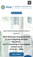 How dcgla.com looks like on a mobile device such as an iPhone.