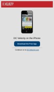 How dcvelocity.com looks like on a mobile device such as an iPhone.