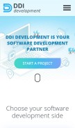 How ddi-dev.com looks like on a mobile device such as an iPhone.