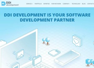 How ddi-dev.com looks like on a tablet such as an iPad.