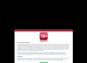 How de.sexcam-shows.com looks like on a tablet such as an iPad.