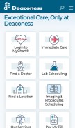 How deaconess.com looks like on a mobile device such as an iPhone.
