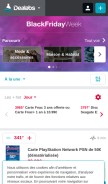 How dealabs.com looks like on a mobile device such as an iPhone.