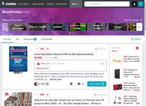 How dealabs.com looks like on a tablet such as an iPad.