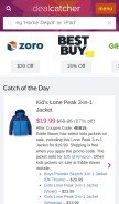 How dealcatcher.com looks like on a mobile device such as an iPhone.