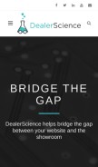 How dealerscience.com looks like on a mobile device such as an iPhone.