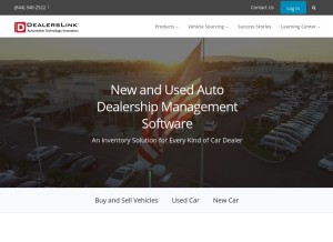 How dealerslink.com looks like on a tablet such as an iPad.