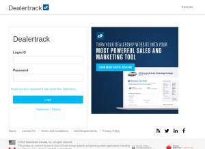 How dealertrack.ca looks like on a tablet such as an iPad.