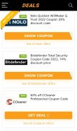 How dealschief.com looks like on a mobile device such as an iPhone.