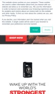 How deathwishcoffee.com looks like on a mobile device such as an iPhone.