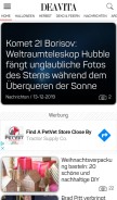 How deavita.com looks like on a mobile device such as an iPhone.