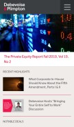 How debevoise.com looks like on a mobile device such as an iPhone.