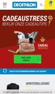 How decathlon.nl looks like on a mobile device such as an iPhone.