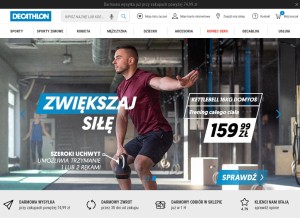 How decathlon.pl looks like on a tablet such as an iPad.