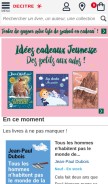 How decitre.fr looks like on a mobile device such as an iPhone.