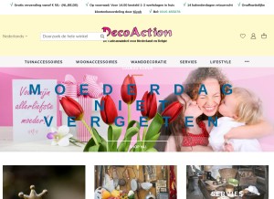 How decoaction.nl looks like on a tablet such as an iPad.