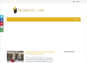 How decoarchi.com looks like on a tablet such as an iPad.