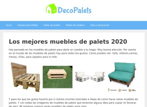 How decopalets.es looks like on a tablet such as an iPad.