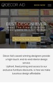 How decoraid.com looks like on a mobile device such as an iPhone.