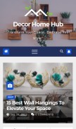 How decorhomehub.com looks like on a mobile device such as an iPhone.