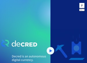 How decred.org looks like on a tablet such as an iPad.