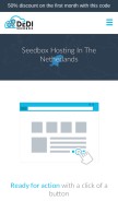 How dediseedbox.com looks like on a mobile device such as an iPhone.