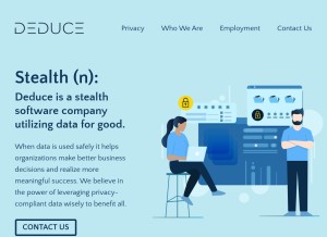 How deduce.com looks like on a tablet such as an iPad.
