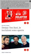 How deejay.it looks like on a mobile device such as an iPhone.