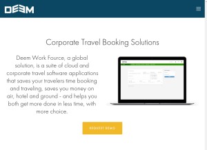How deem.com looks like on a tablet such as an iPad.