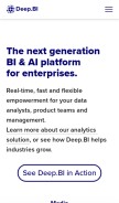 How deep.bi looks like on a mobile device such as an iPhone.