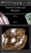 How deepearthtreasures.com looks like on a mobile device such as an iPhone.