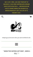 How deepenoughclothingco.com looks like on a mobile device such as an iPhone.