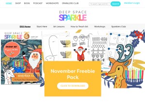 How deepspacesparkle.com looks like on a tablet such as an iPad.