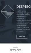 How deeptechinc.com looks like on a mobile device such as an iPhone.