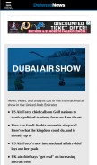 How defensenews.com looks like on a mobile device such as an iPhone.