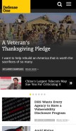 How defenseone.com looks like on a mobile device such as an iPhone.