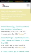 How degca.com looks like on a mobile device such as an iPhone.