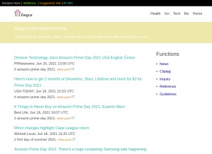 How degca.com looks like on a tablet such as an iPad.