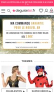 How deguisetoi.fr looks like on a mobile device such as an iPhone.