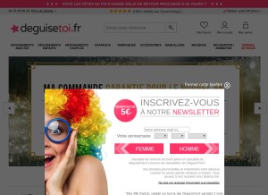 How deguisetoi.fr looks like on a tablet such as an iPad.